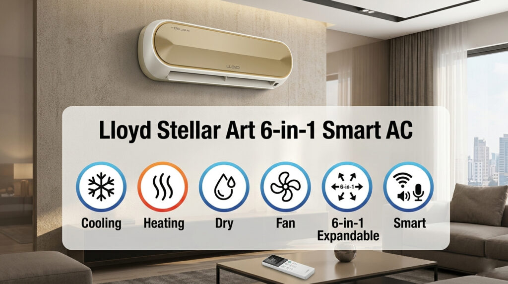 Lloyd Stellar Art 6-in-1 Convertible Smart AC