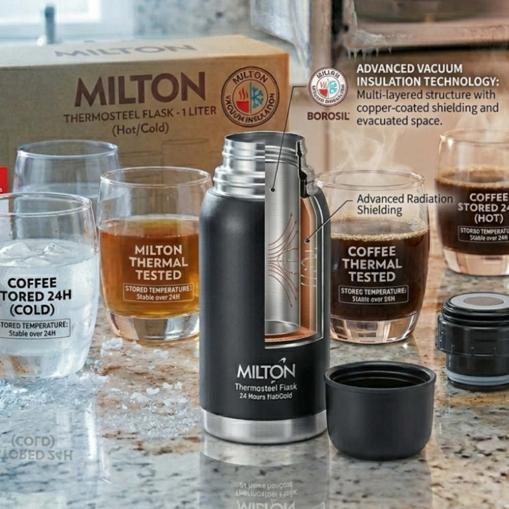 Milton Thermosteel Flask 24 Hours Hot Cold stainless steel