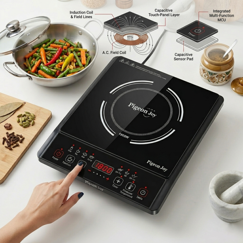 Pigeon Joy Induction Cooktop technical safety features